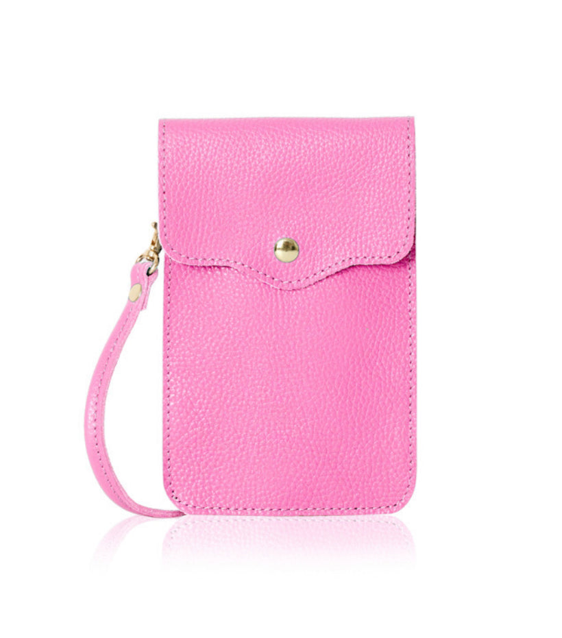 Phone Leather Bag - Candy Pink