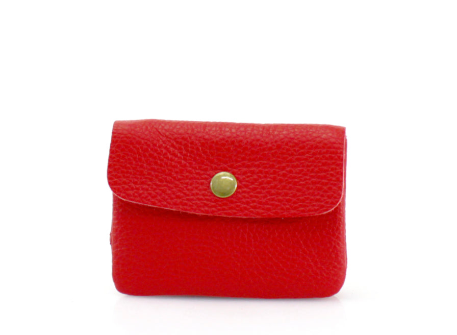 Small Leather Purse - Red