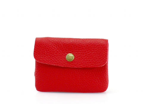 Small Leather Purse - Red
