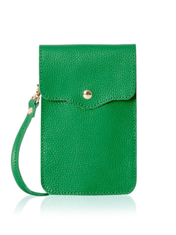 Phone Leather Bag - Green