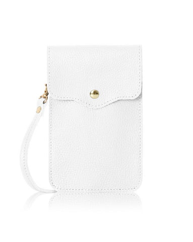Phone Leather Bag - White