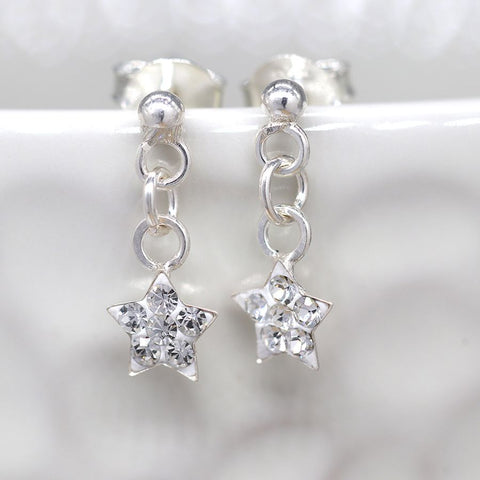 Sterling Silver Tiny Star Earrings