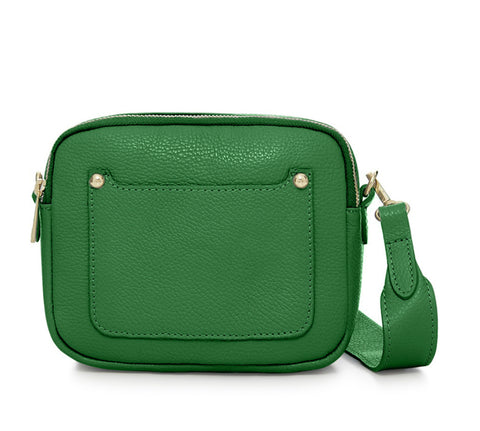 Zara Leather Crossbody Bag -  Green