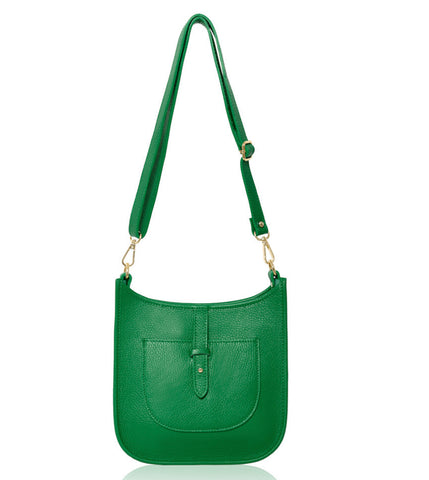 Messenger Leather Bag -  Green