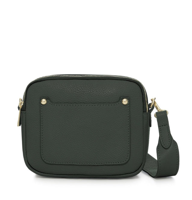 Zara Leather Cross body Bag - Dark Green