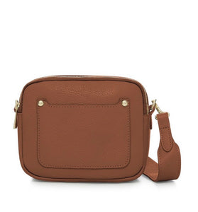 Zara Leather Crossbody Bag -  Tan
