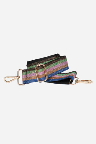 Glitter Stripe Bag Strap - Jewel
