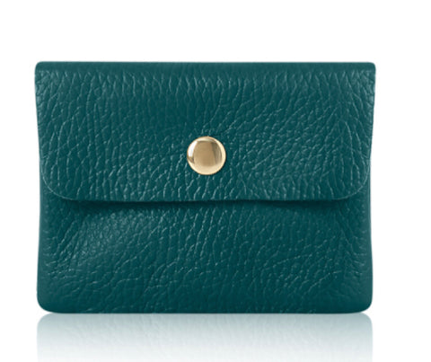 Small Leather Purse - Teal
