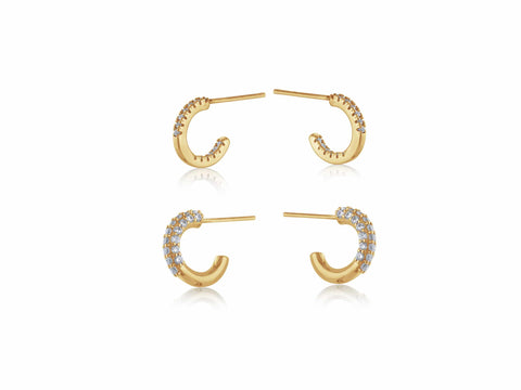 Camille Double Pack Hoops - Gold