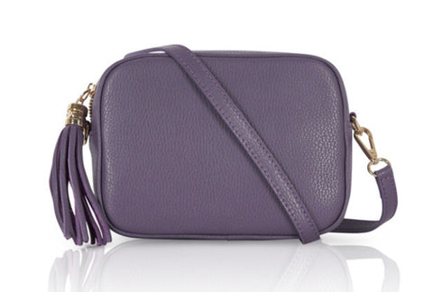 Lila Leather Cross Body Bag - Light Purple