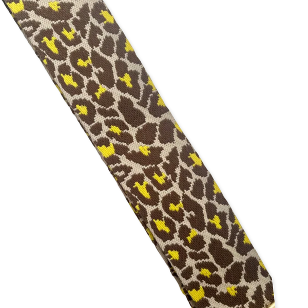 Animal Print Bag Strap - Brown / Yellow