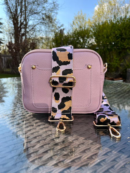 Zara Leather Crossbody Bag -  Lilac